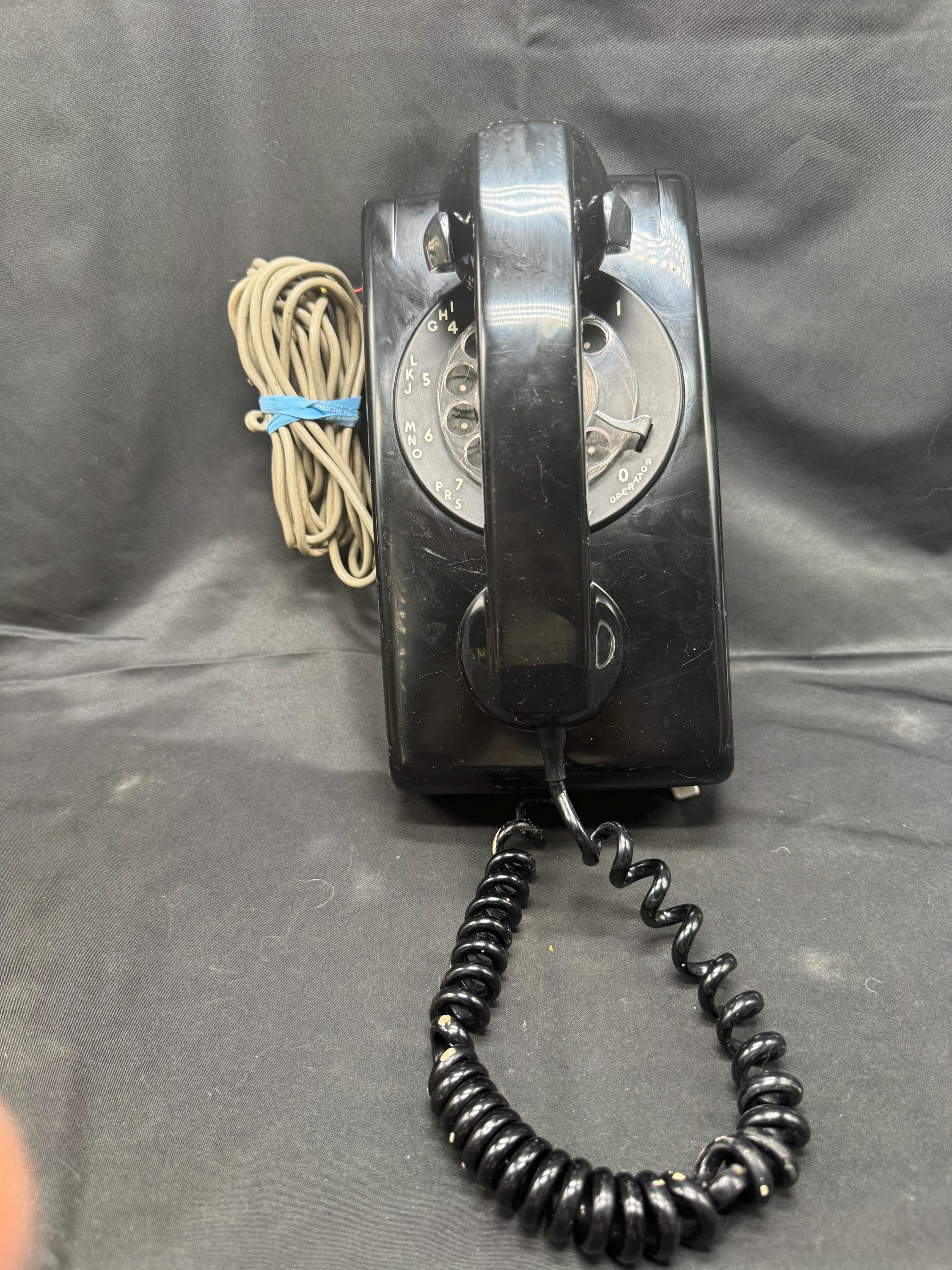 Vintage Black Bell Systems Western Electric 554 BMP Rotary Wall