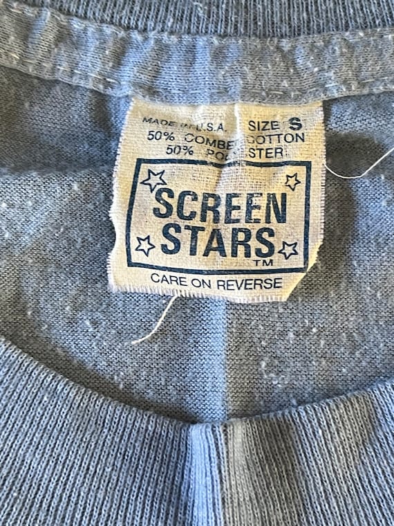 Vintage Single Stitch 1980's Blue NASA Space Shuttle T-Shirt Size Small please see measurements View 3