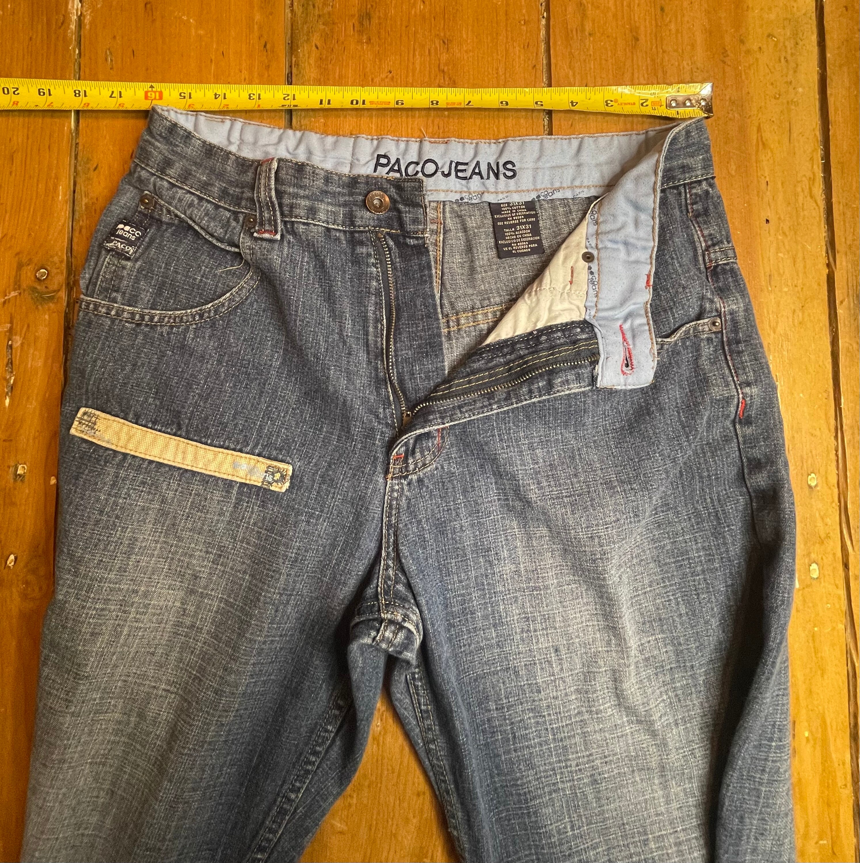 Vintage PACO Wide Leg Jeans 90s Y2K Denim - Size 31 X 31 - Etsy