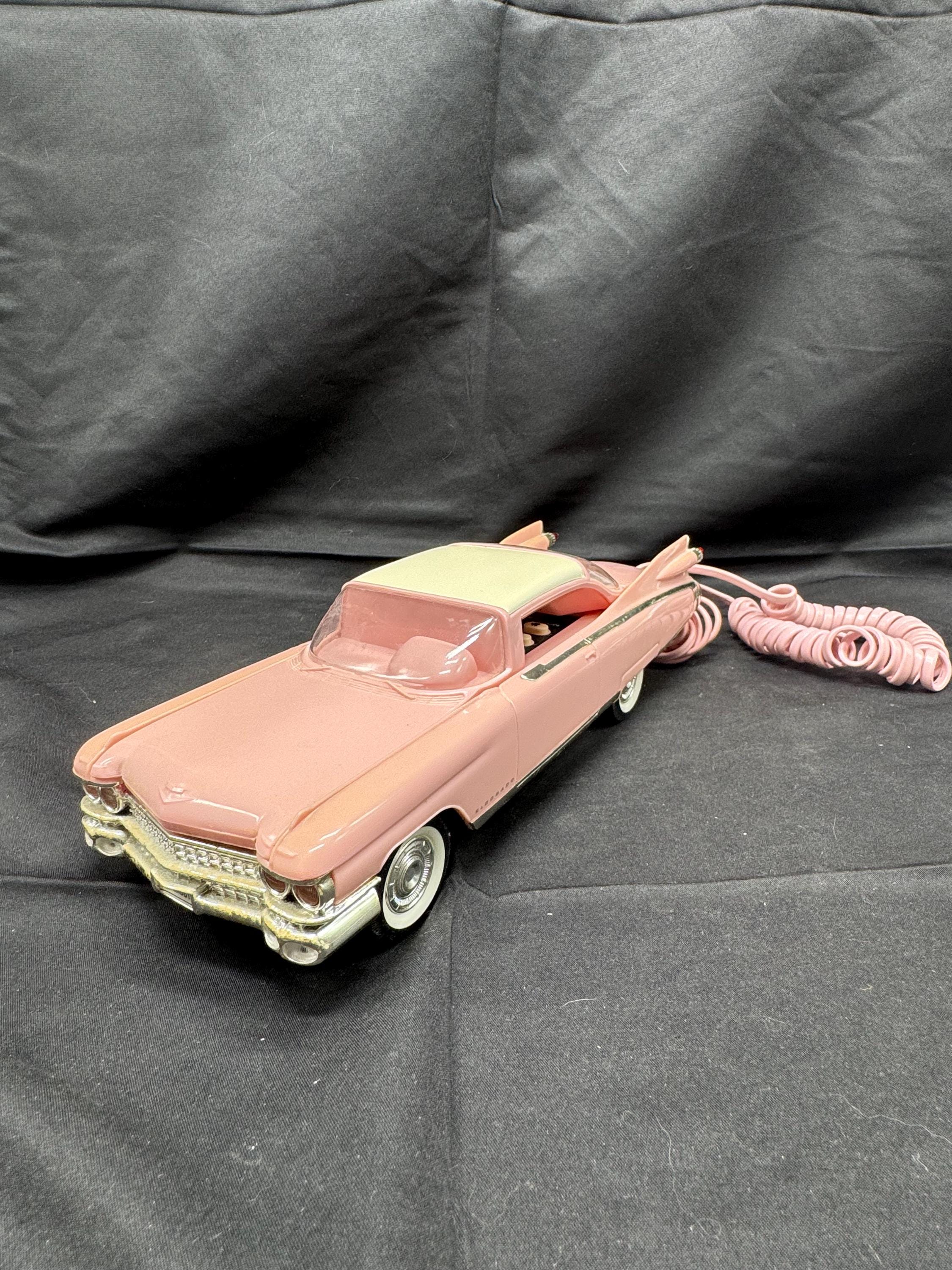 Vintage Telemania Pink Cadillac Car Corded Home Desk Phone