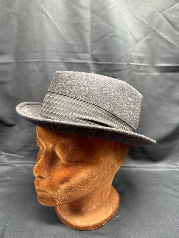 Charcoal Gray Vintage Wool Hat vintage Sturmvugel Fisherman Hat Mariner Wool Charcoal Gray  main image 3