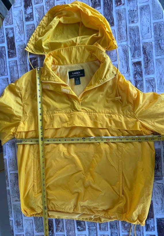 Vintage Yellow Lauren Ralph Lauren Windbreaker Jacket Size Medium