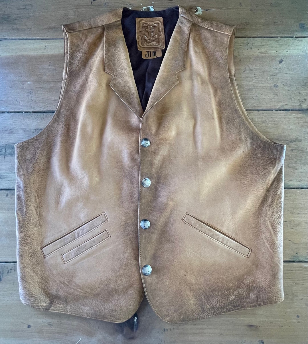 Vintage Handmade Leather Hunting Vest From Nipple Peak Ranch Etsy