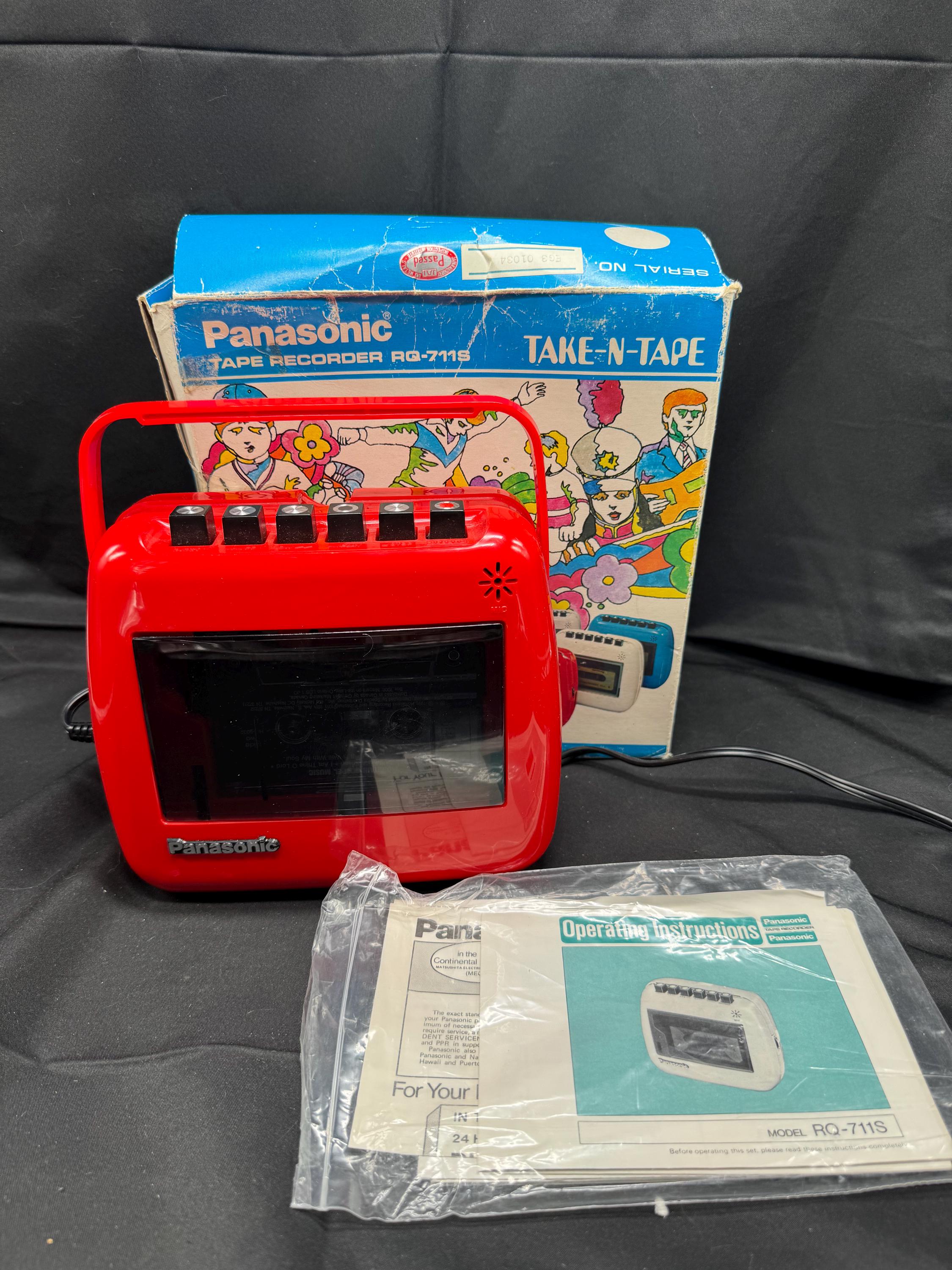 Vintage Panasonic RQ-711S Take-n-tape Cassette Tape Player