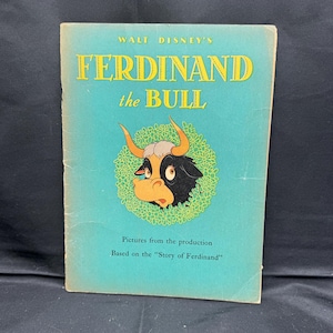 1938 Walt Disney’s Ferdinand the Bull Whitman Book Munro Leaf Robert Lawson Good