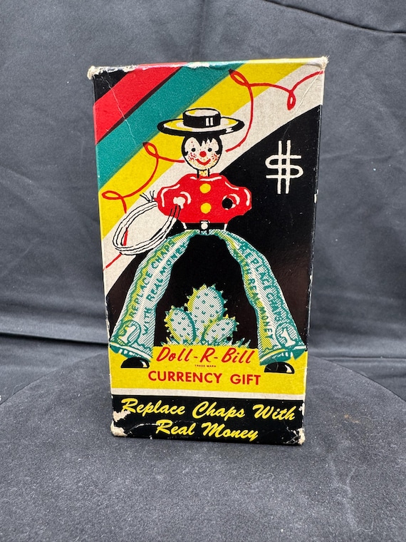 Vintage 1950 Doll-r-billie Cowgirl Wood Tin Toy Western Dollar