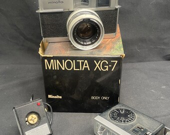 Vintage Minolta XG-7 Hi-matic Camera With 45mm Lens, Kako 818
