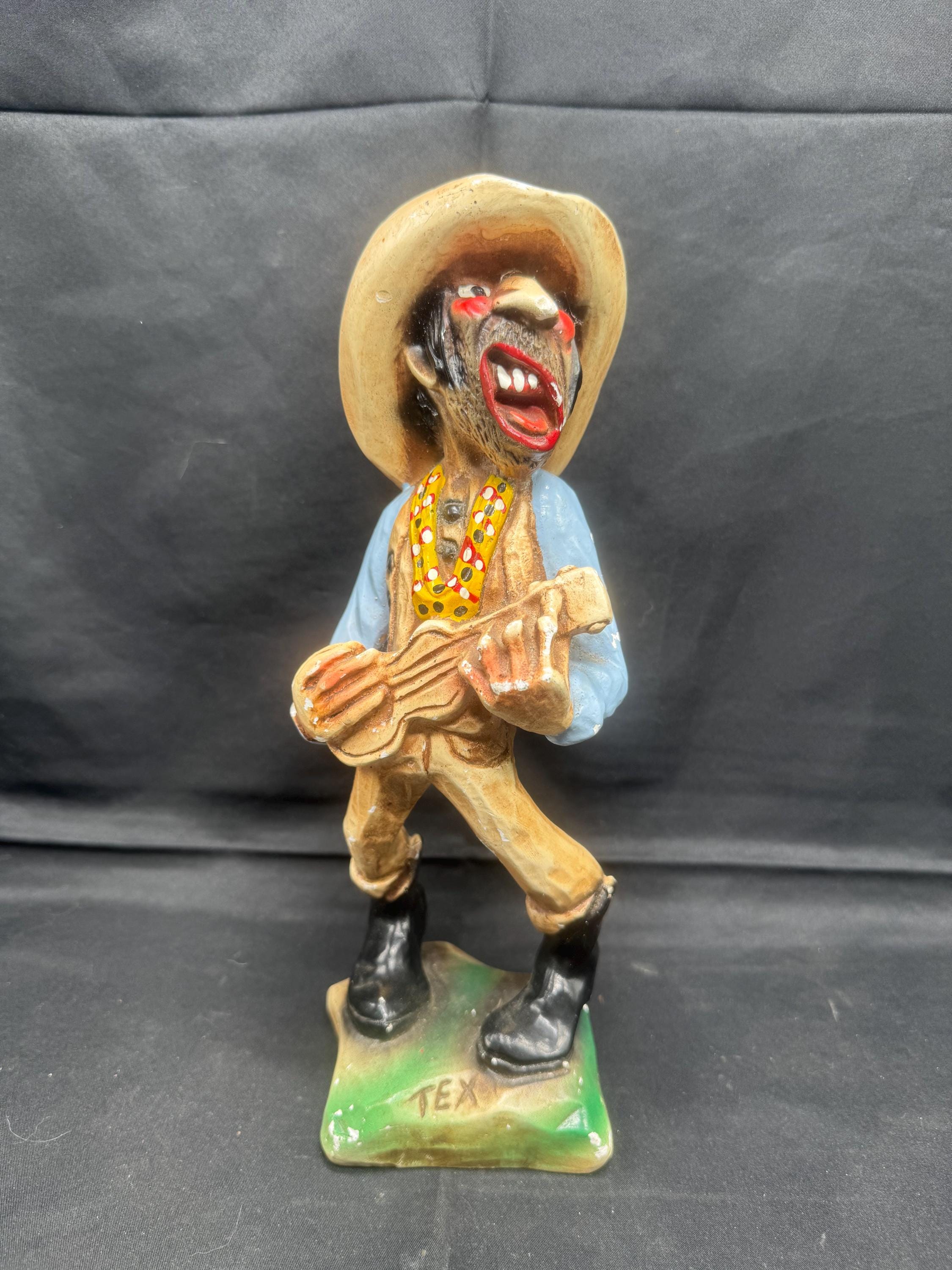 Vintage Chalkware Tex the Singing Cowboy Figurine by H. S. Andy