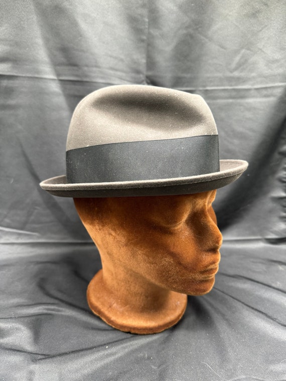 Vintage Grey Wool Dobb's Fifth Ave Fedora Hat siz… - image 1