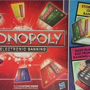 Juego de mesa de banca electrónica Hasbro Monopoly con tarjetas de crédito y banco 2011 completo