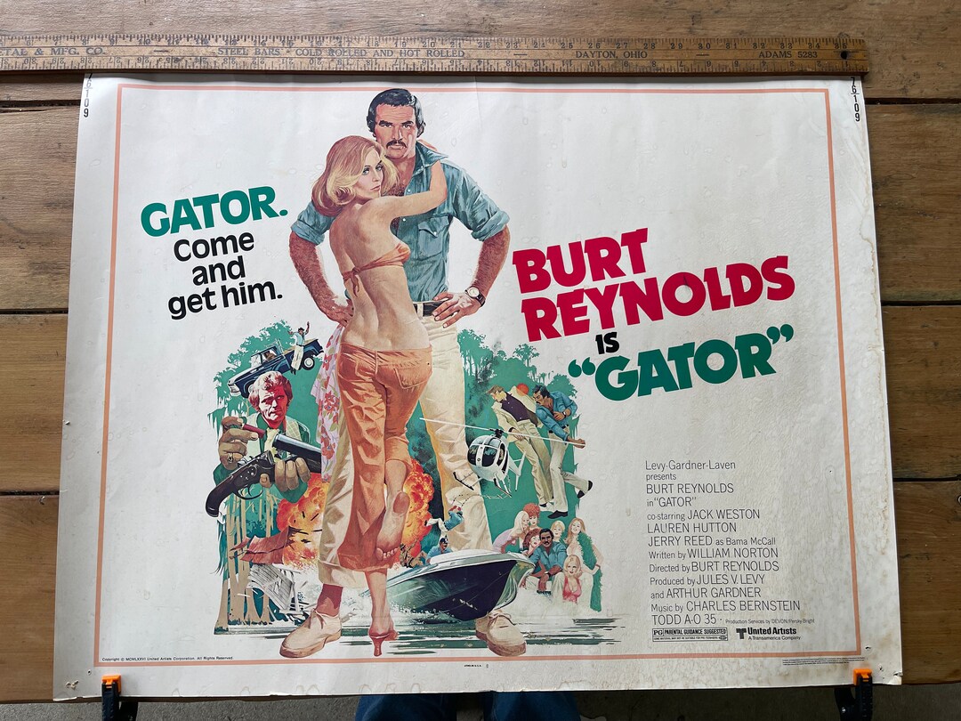 Vintage Original 1976 "burt Renolds is Gator" Movie Poster - Etsy