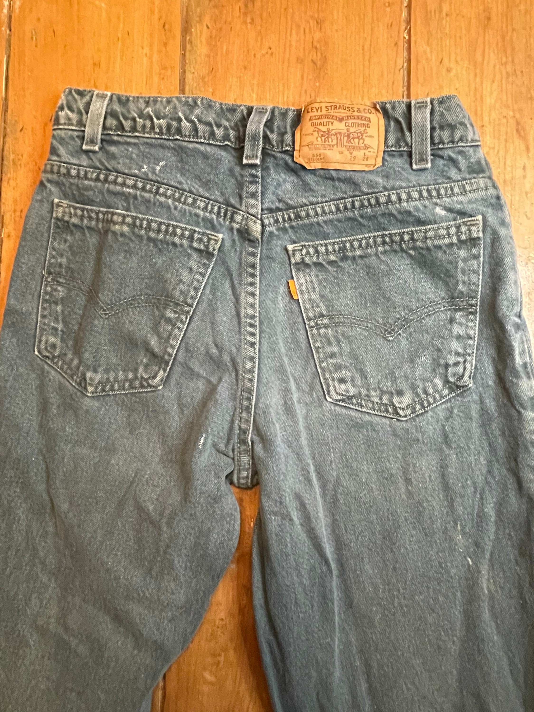 Ultra Rare Vintage Levis Blank Orange Tab 550 Student Jeans Size 29 ...