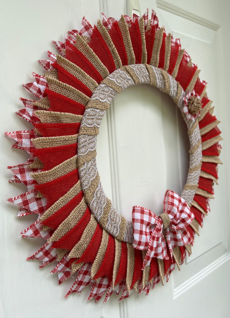 Ribbon Wreath Front Door Wreath Burlap Ribbon Wreath Etsy