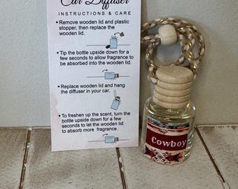 Hanging Car Diffuser - Cowboy