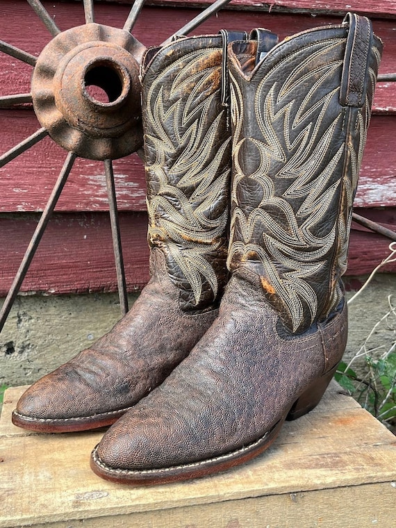 Vintage Nocona Elephant Cowboy Boots Size 7 - Etsy