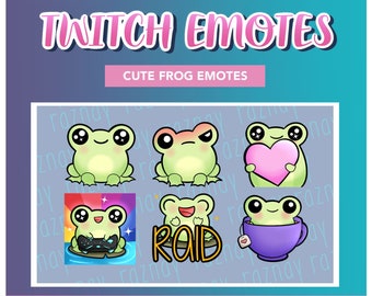 Kawaii Frog Emotes - Twitch, Discord, YouTube