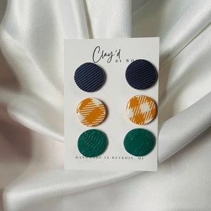 Stylish Earrings + Fall Jewelry + Lightweight+ Handmade +Gifts for her +stud Earrings + unique + clay + Colorful