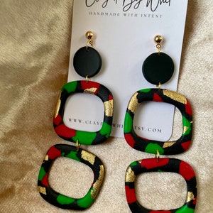 Kwanzaa Earrings; African inspired earrings; Afrocentric earrings