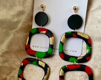 Kwanzaa Earrings; African inspired earrings; Afrocentric earrings