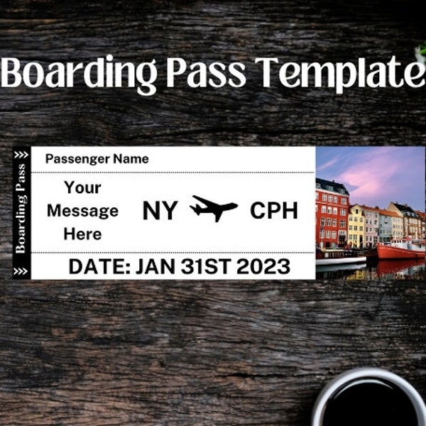 Plane Ticket Holder Template Etsy