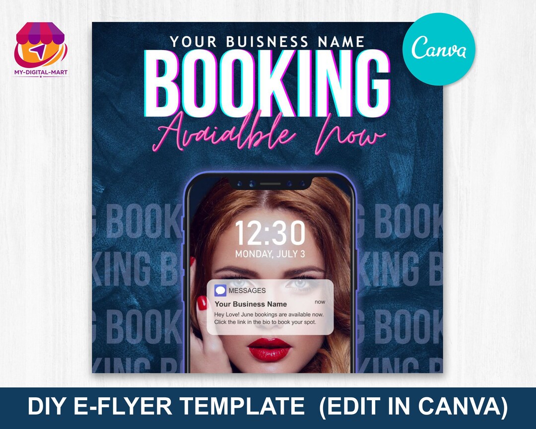 Beauty Flyer Template, DIY Flyer, Summer Flyer Book Now Appointments