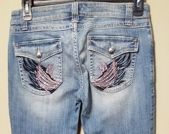 NOS Harley Davidson Womens Stretch Boot Cut Blue Jeans Pants 99113-11VT 