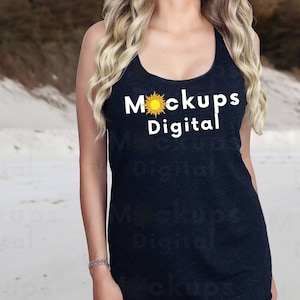 Vintage Black Next Level 6733 Mockup Next Level Racerback Tank Mockup Next Level 6733 Mock Up Next Level Tank Mockup 6733 Summer Mockup