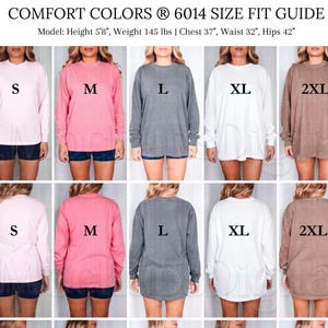 Comfort Colors Size Chart 6014 Size Chart Comfort Colors 6014 Size Chart 6014 Long Sleeve Shirt Size Guide Mockup Size Fit Guide 6014 Mock