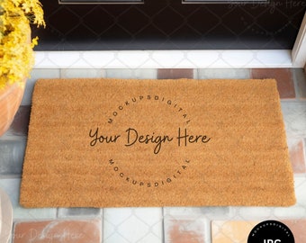 Doormat Mockup 17 by 30 Inches Coir Door Mat Mockup Blank Doormat Mockup Natural Door Mat Mockup Simple Door Mat Mockup Summer Mockup