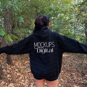 Hoodie Back Mockup Black Hoodie Back Mockup Words On The Back Hoodie Outdoors Hoodie Outdoors Mockup Gildan 18500 Mockup Back Trendy Mockup