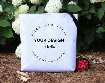 Tragetasche Mockup AOP Printize Mockup Aop Tragetasche Mockup All Over Print Tote Bag Tragetasche Größe Mockup MockUp Tasche Schwarz Griff Tragetasche