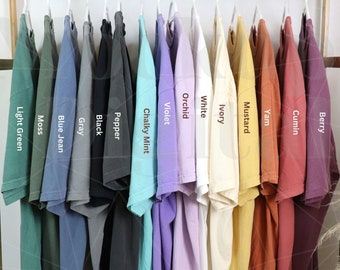 Color Chart Comfort Colors 1717 Color Chart Size Chart 1717 Comfort Colors Mockup  1717 Comfort Colors T-shirt Size Guide Size Mockup Summer