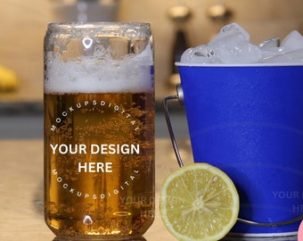 Beer Mockup 16 Oz Glass Can Mock Up Beer Can Glass Mockup Glass Mock Up Glass Can Cup Mock Ups Can Glass Spring Mockup Soda Can Mockup