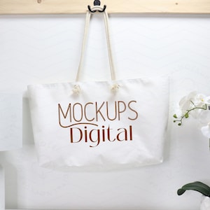 Rope Handle Bag Mockup, Weekender Bag Mockup, Weekender Mockup, Weekender Tote Bag, Weekender Bag Mock Up, Weekender Bag Mock-Up, Tote Mock