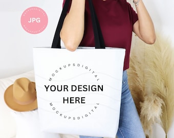 Aop Tote Bag Mockup Printify Mockup Aop Tote Bag Black Handle Tote Bag Mockup All Over Print Tote Bag Grocery Bag Mockup Boho Mockup AOP