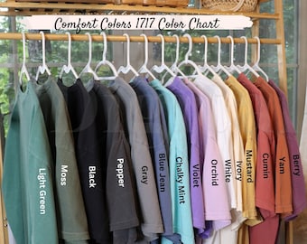 Color Chart Comfort Colors 1717 Color Chart Comfort Colors Size Chart 1717 Color Chart 1717 Color Mockup Color Chart Oversized Colors Chart