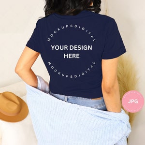 Back Mockup Bella Canvas Navy Blue Mockup Navy Shirt Mockup Navy Tshirt Mockup Bella Canvas 3001 Mockup Navy 3001 Navy Mockup Spring Mockup