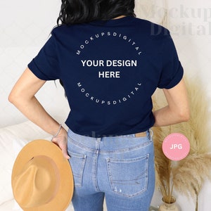 Back Mockup Bella Canvas Navy Blue Mockup Navy Shirt Mockup Navy Tshirt Mockup Bella Canvas 3001 Mockup Navy 3001 Navy Mockup Spring Mockup