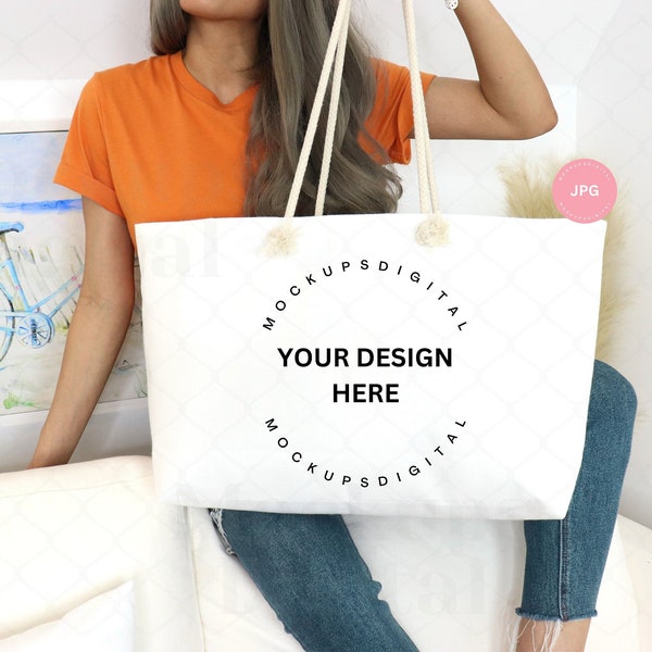 Weekender Bag Mockup Weekender Mockup Weekender Tote Bag Weekender Bag Mock Up Weekender Bag Mock-Up Rope Handle Bag Mockup Tote Mock