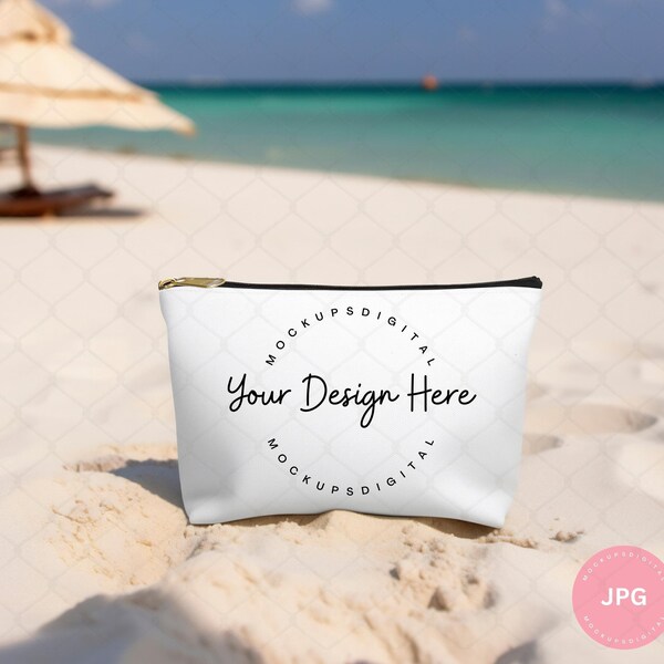 Black Zipper Pouch Mockup Accessory Pouch Case Accessories Pouch Mockup Make-Up Bag Mockup Makeup Pouch Mock Up Canvas Zipper Bag Mockup