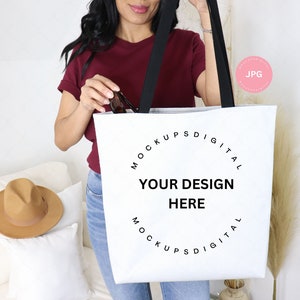 Aop Tote Bag Mockup White Printify Mockup Aop Tote Bag Mockup All Over Print Tote Bag Tote Bag Size Mockup Mock Up Bag Black Handle Tote Bag