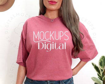 Comfort Colors Cumin Mockup, Oversized Comfort Colors Mockup, Cumin Mockup, C1717 Mockup, C1717 Cumin Mockup, Cumin Shirt Mockup, Boho Mock
