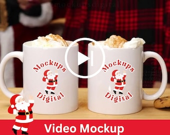 Video Mockup Kaffeetasse Mockup 11 Oz Becher Mockup Weihnachtstasse Mockup Paare Becher Video Mockup Zwei Becher Mockup Keramiktasse Mockup Tasse Mockup
