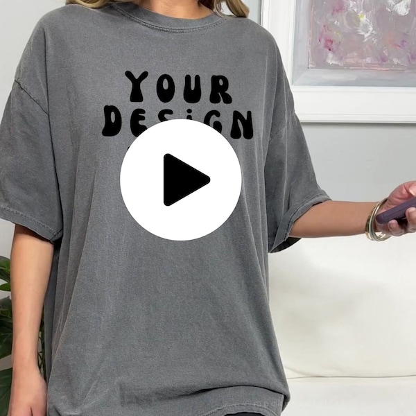 Comfort Colors Video Mockup Pepper Comfort Colors Video Mock-up Shirt Video Mockup Oversized Mockup 1717 Video Mock Up T-shirt Video Mockup