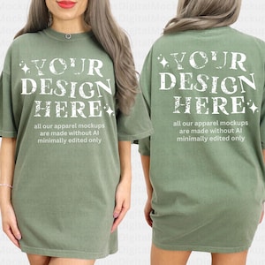 Couples Mockup Bachelorette Mockup Moss Comfort Colors 1717 Mockup Bridesmaid 1717 Back Shirt Mockup 1717 Bridal 1717 Moss Shirt Mockup