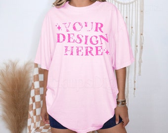 Blossom Comfort Colors Mockup 1717 Blossom Mockup Blossom 1717 Mockup Blossom Shirt Mockup Oversized Shirt Mockup Retro Mockup 1717 Mockup