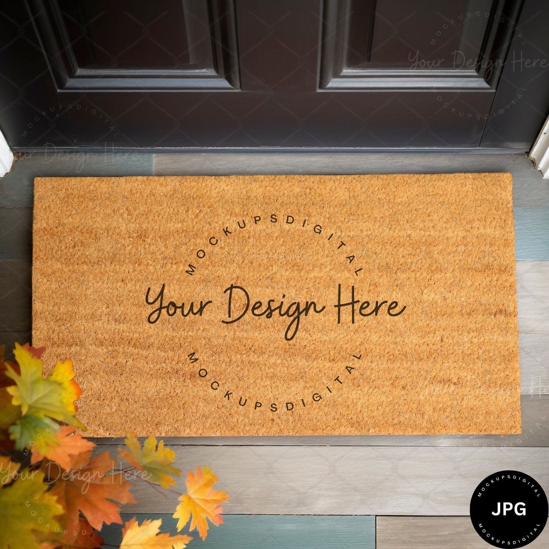 Rectangular Coir Doormat Mock up Coir Doormat Mockup Doormat JPG Mockup