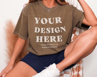 Espresso Comfort Colors Mockup Espresso Shirt Comfort Colors Mockup C1717 Shirt Mock-up Fall Comfort Color Mockups Brown Shirt Mockup Trendy