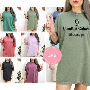 Comfort Colors Mockups Bundle, C1717 Bundle, Aesthetic Trendy Mockups Bundle, Oversized Mockup, Mockup Bundle, Comfort Colors Mockup Pepper