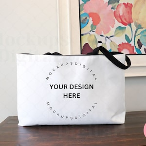 Weekender Bag Weekender Mockup Weekender Tote Bag Weekender Bag Mock Up Weekender Black Handle Printify Mockup Large Weekender Mockup